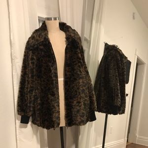 Komitor faux leopard vintage jacket